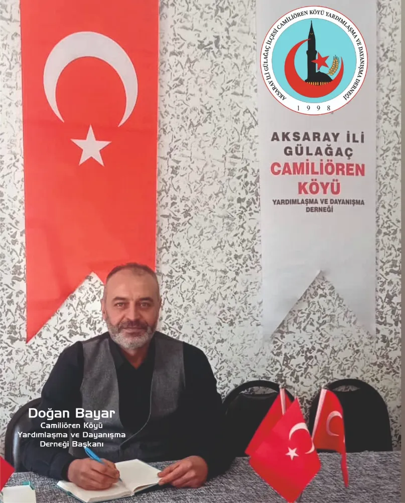 CAMİLİÖREN KÖYÜ DERNEĞİ BAŞKANI DOĞAN BAYAR 3. KEZ GÜVEN TAZELEDİ
